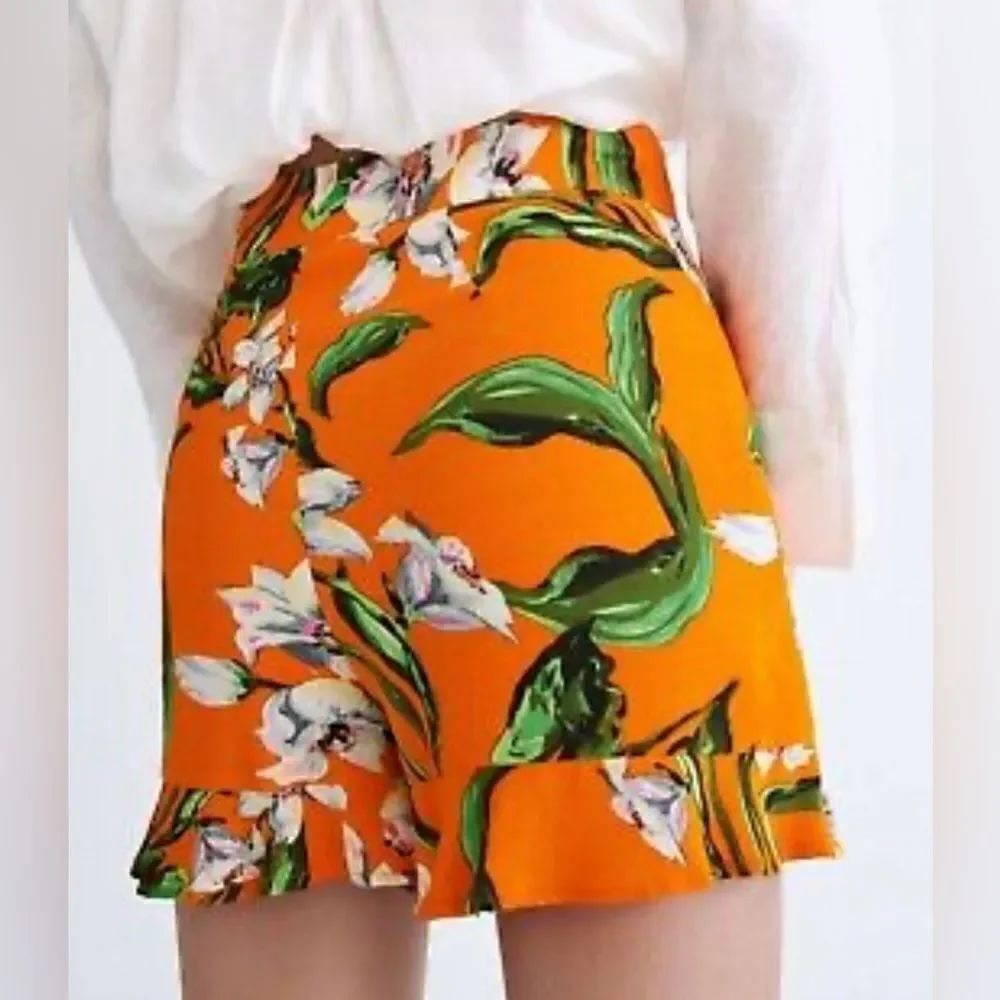 Zara print drawstring skort/shorts size Small - Picture 2 of 9